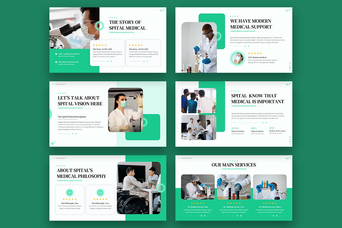 医院医疗PPT幻灯片模板 Spital – Medical Powerpoint 幻灯图表 sucaiwan.com