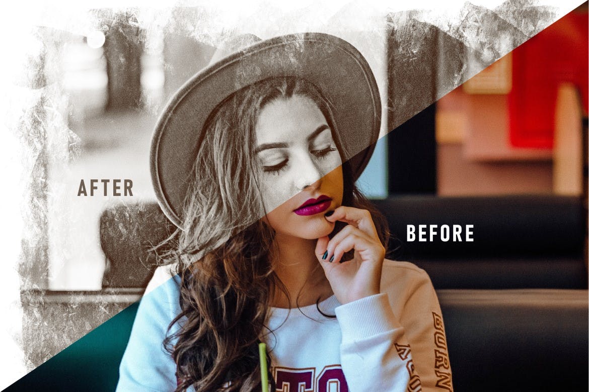 复古摄影照片特效PS图层样式 Frame Burst Photo Effect 插件预设 sucaiwan.com