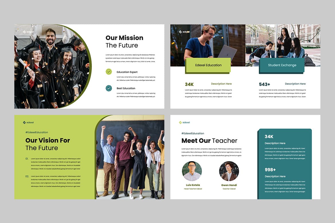 大学教育PPT模板下载 EXEDEL – Education Powerpoint Template 幻灯图表 sucaiwan.com