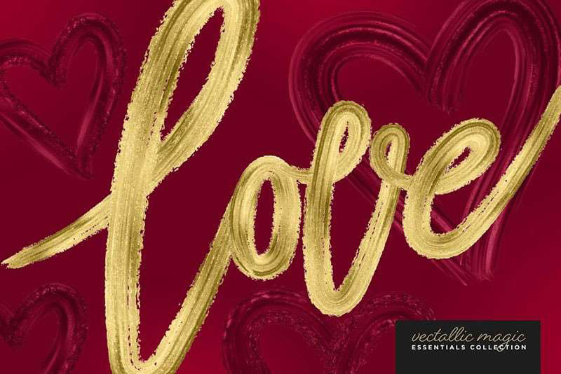 Illustrator漂亮的金漆画笔 笔刷资源 sucaiwan.com