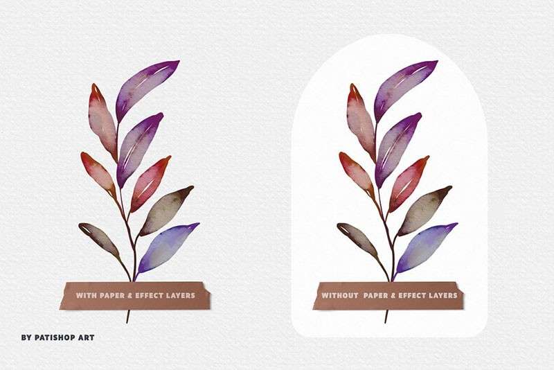 真实的水彩插画Procreate笔刷 笔刷资源 sucaiwan.com