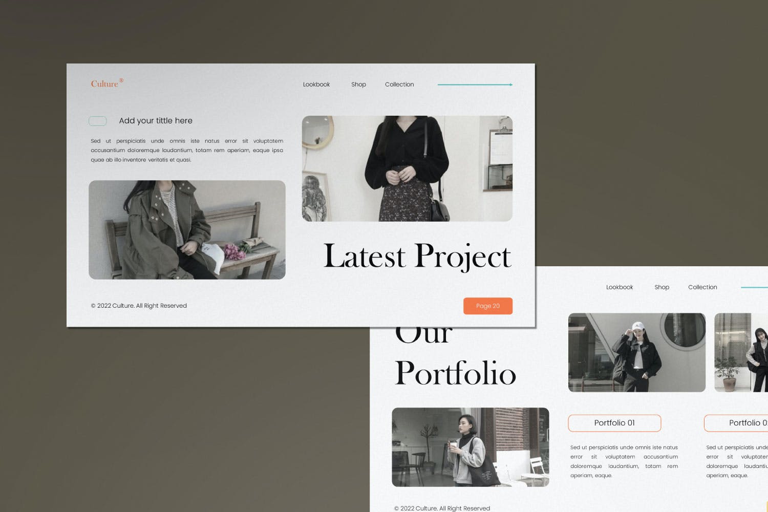 文化品牌时尚PPT幻灯片设计模板 Culture Brand Fashion Presentation Powerpoint 幻灯图表 sucaiwan.com