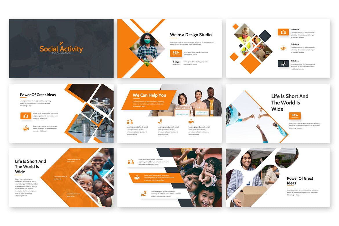 社会慈善爱心活动Powerpoint模板下载 Social Activity – Powerpoint Template 幻灯图表 sucaiwan.com