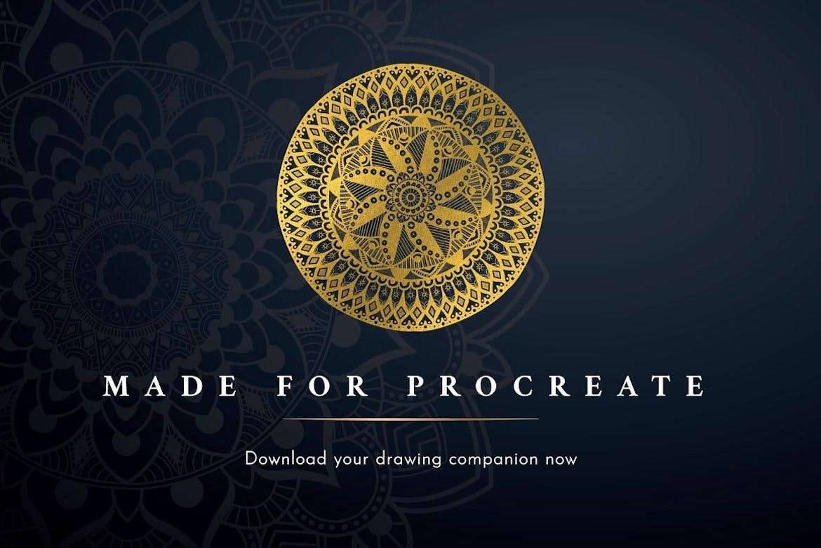 12个曼陀罗花纹图案Procreate笔刷 笔刷资源 sucaiwan.com