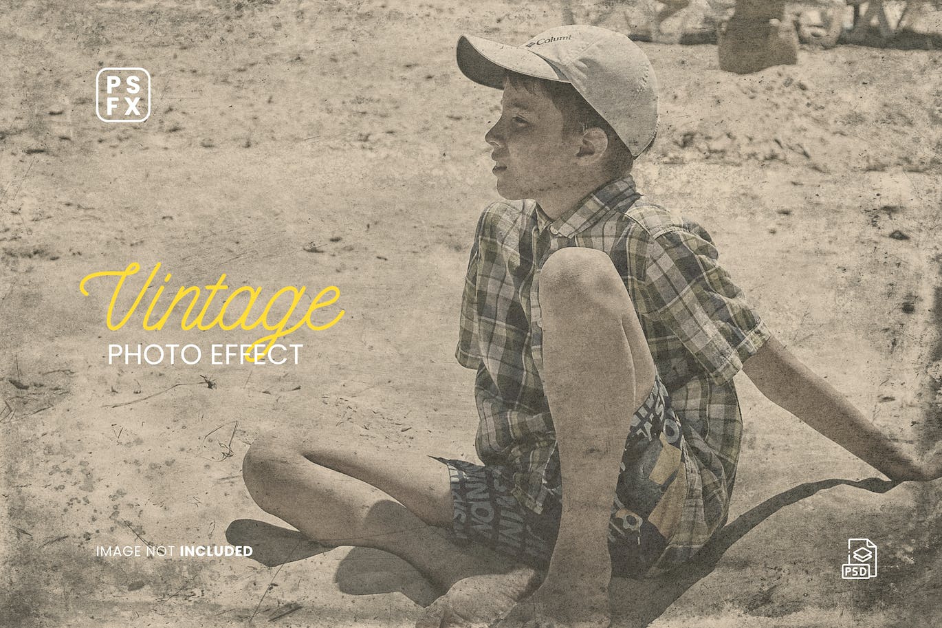 复古色调照片特效PS图层样式 Vintage Photo Effect 插件预设 sucaiwan.com