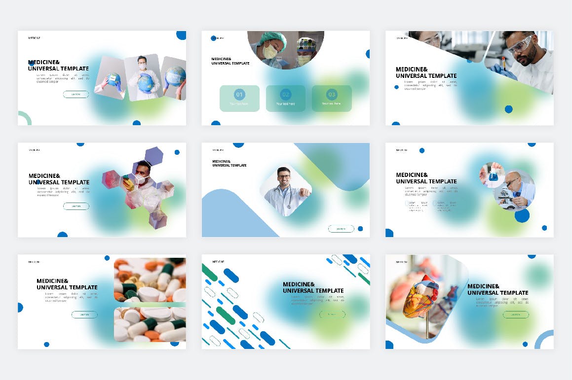 医疗健康多用途幻灯片演示PPT模板 Medical PowerPoint Template 幻灯图表 sucaiwan.com