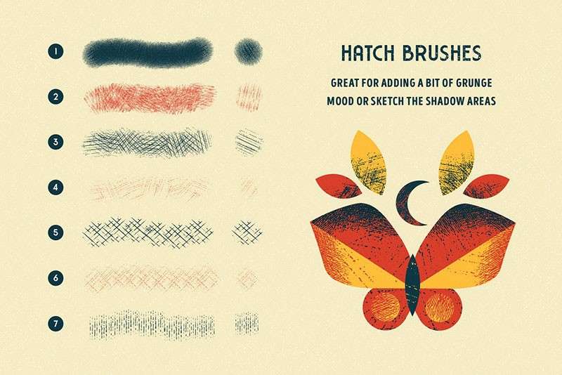 35个噪点着色Affinity笔刷 笔刷资源 sucaiwan.com