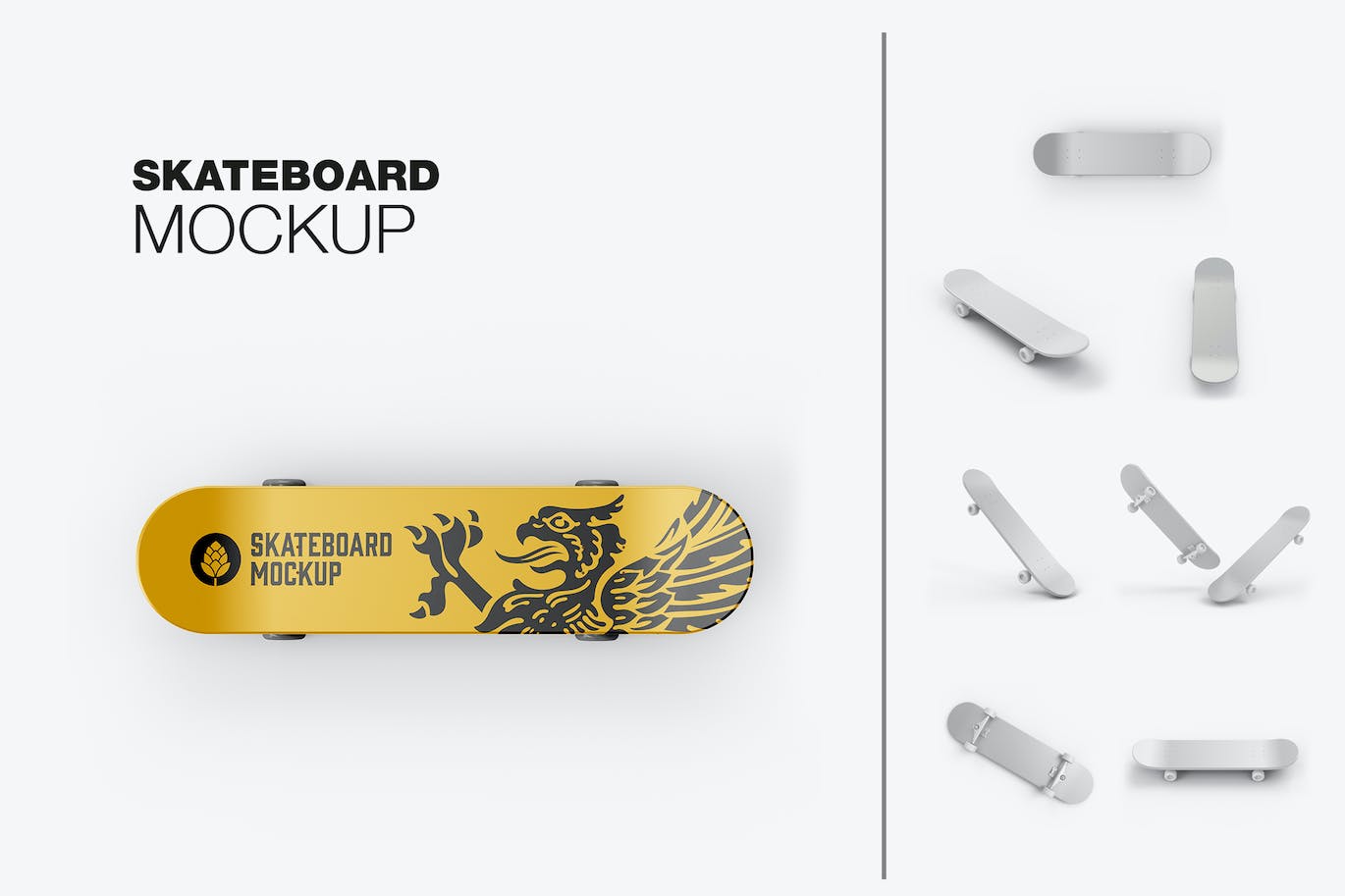 骑行滑板品牌设计样机 Skateboard Mockup 样机素材 sucaiwan.com