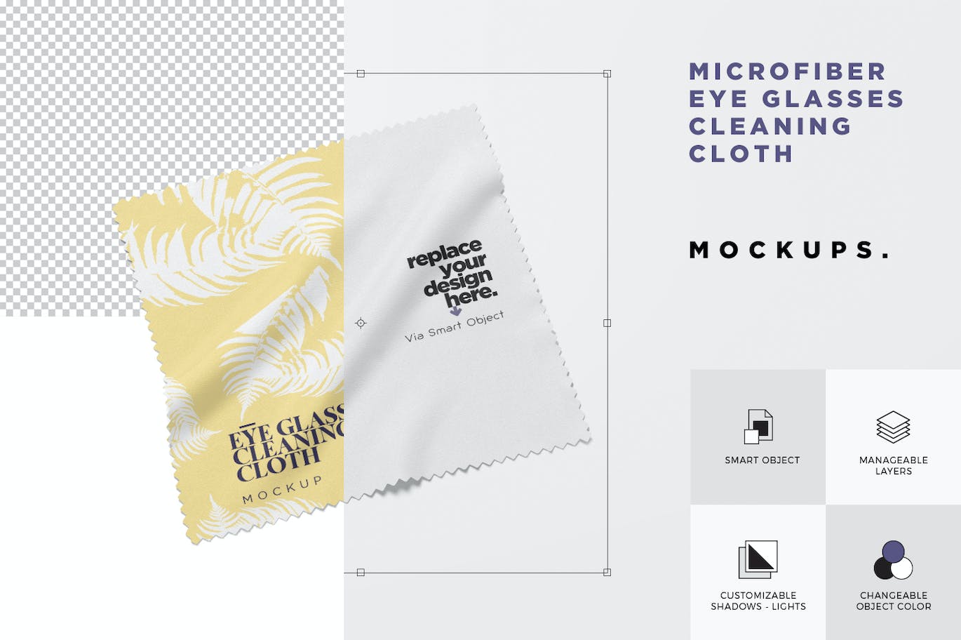 超细纤维清洁布设计样机 Microfiber Mockups 样机素材 sucaiwan.com