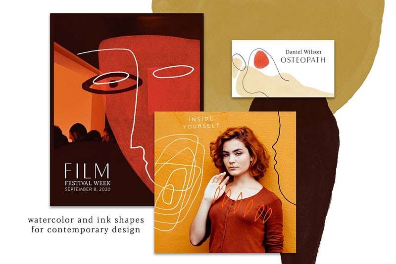 豪华水彩印章PS笔刷套装 笔刷资源 sucaiwan.com