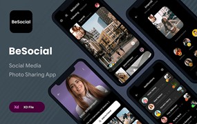 社交照片分享App应用UI套件