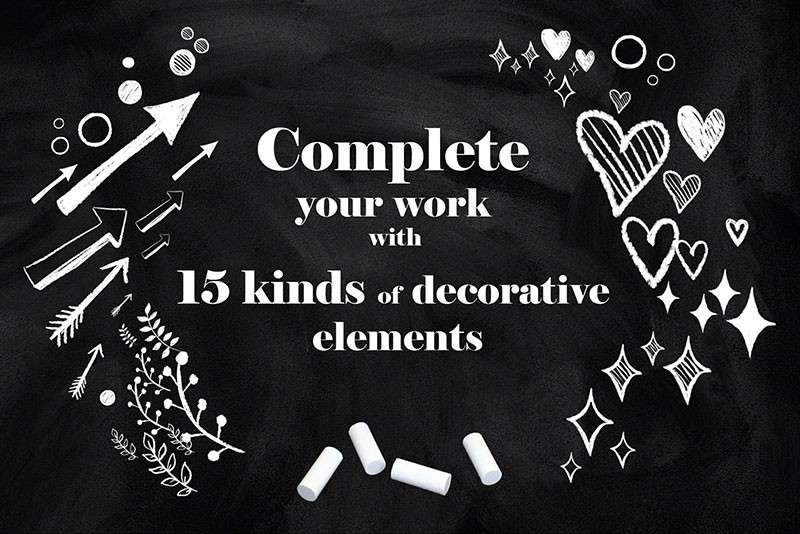 50个粉笔字效果Procreate笔刷 笔刷资源 sucaiwan.com