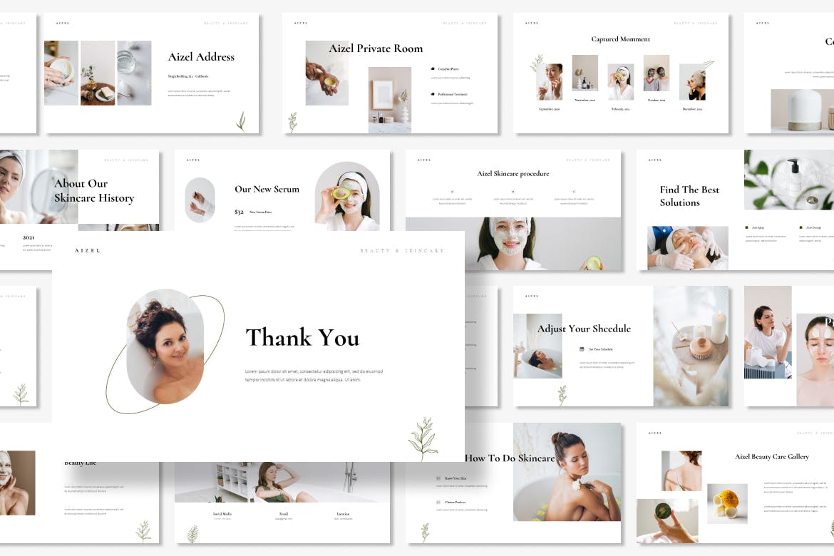 护肤美容Powerpoint幻灯片模板 Aizel – Skincare Beauty Presentation PowerPoint 幻灯图表 第3张-素材湾丨精选海外优质设计素材资源 护肤美容Powerpoint幻灯片模板 Aizel – Skincare Beauty Presentation PowerPoint 幻灯图表 sucaiwan.com