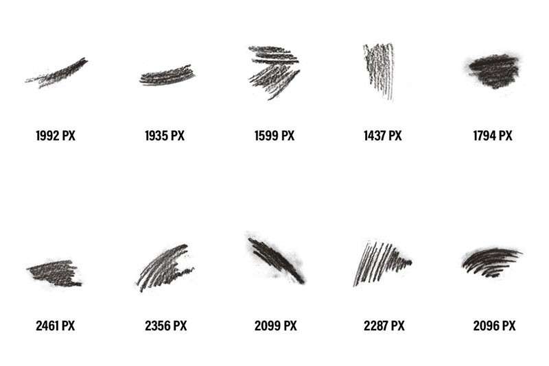 自然的木炭装饰PS笔刷 笔刷资源 sucaiwan.com