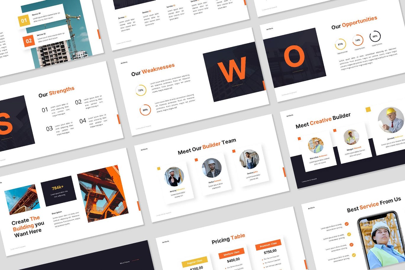 建筑和工业PowerPoint演示文稿模板 Artilleria – Construction Powerpoint Template 幻灯图表 第14张-素材湾丨精选海外优质设计素材资源 建筑和工业PowerPoint演示文稿模板 Artilleria – Construction Powerpoint Template 幻灯图表 sucaiwan.com