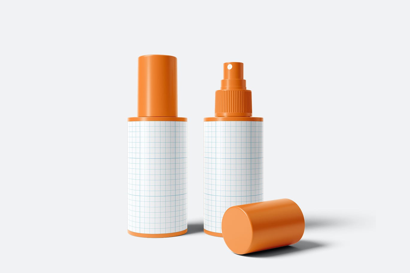 100ml喷雾瓶包装设计样机v2 100ml Spray Bottle Mockup Vol.2 样机素材 sucaiwan.com