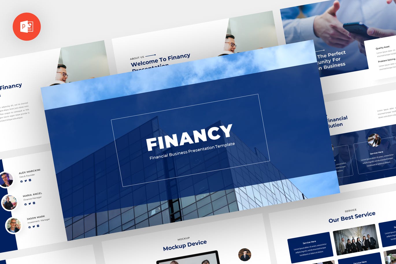 金融财务PPT模板 Financy – Financial Powerpoint Template 幻灯图表 sucaiwan.com