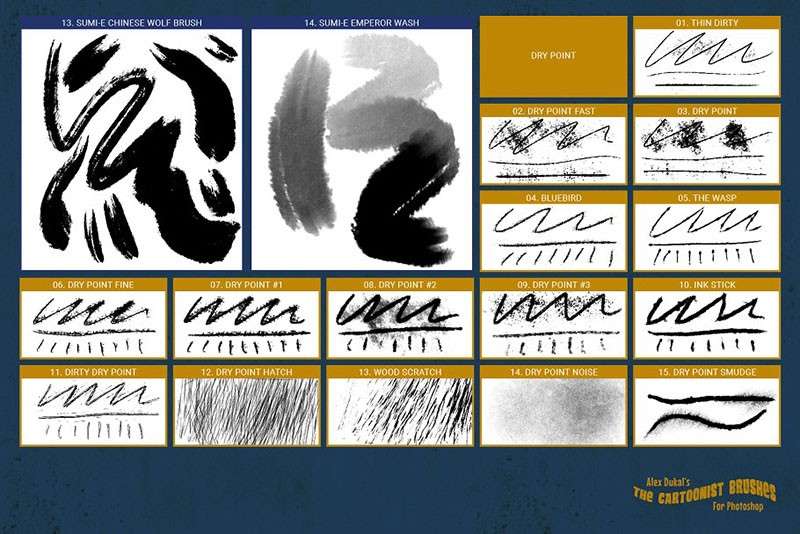 美式漫画创作PS笔刷套装 笔刷资源 sucaiwan.com