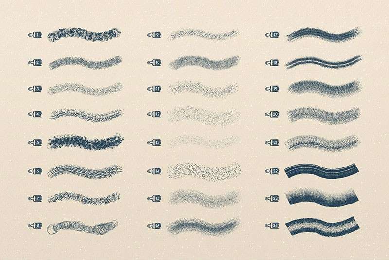 60个插画师常用Affinity笔刷 笔刷资源 sucaiwan.com