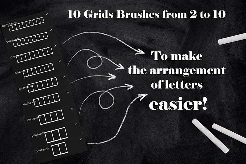 50个粉笔字效果Procreate笔刷 笔刷资源 sucaiwan.com