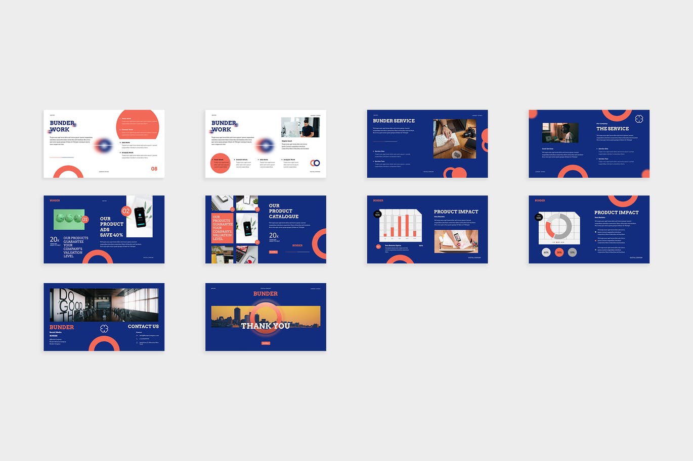 创意蓝红公司简介PPT素材 Creative Blue Red Company Profile Powerpoint 011 幻灯图表 sucaiwan.com