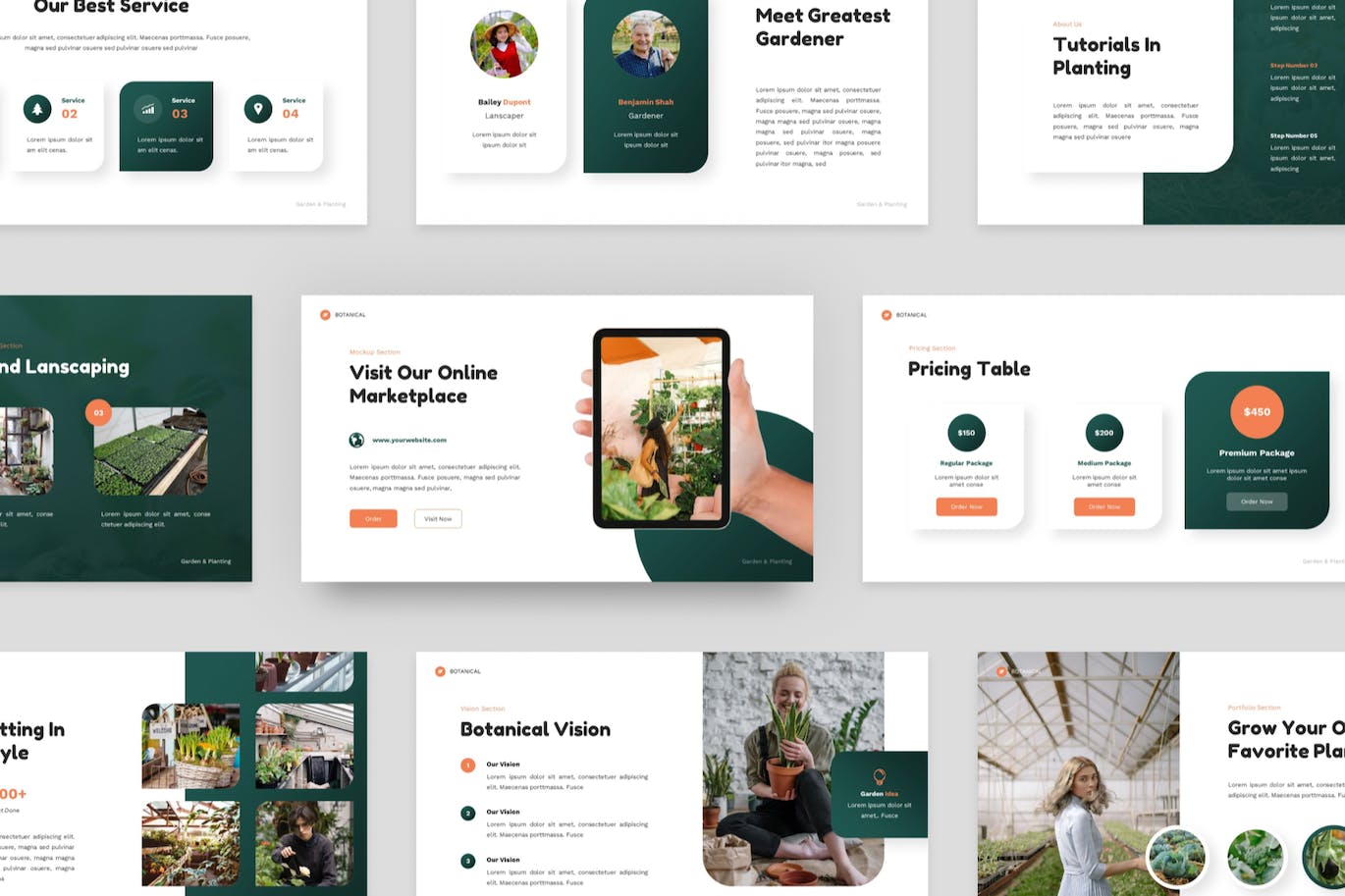 花园&种植演示文稿PPT模板 Botanical – Garden & Planting PowerPoint 幻灯图表 第4张-素材湾丨精选海外优质设计素材资源 花园&种植演示文稿PPT模板 Botanical – Garden & Planting PowerPoint 幻灯图表 sucaiwan.com