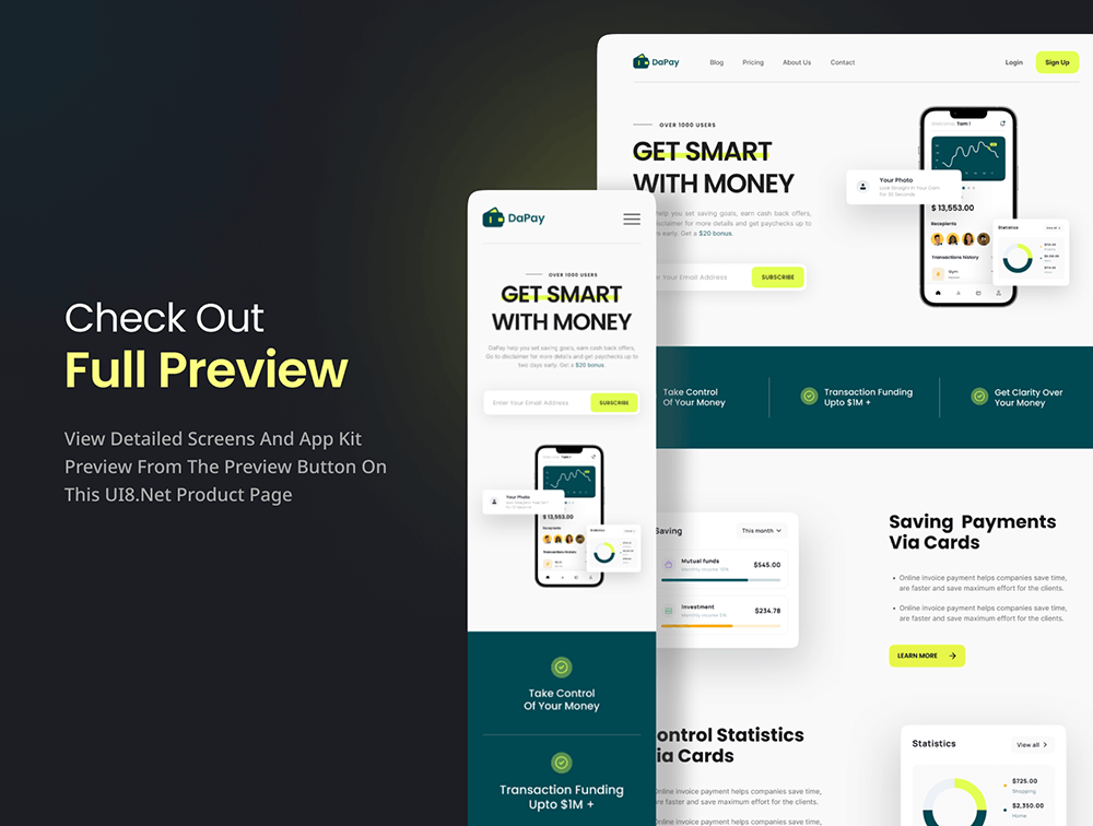 金融科技网站登陆页面UI套件 APP UI sucaiwan.com