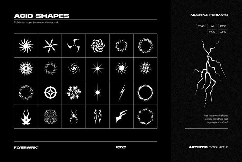 200种潮流酸性设计元素图片素材PNG JPG 图片素材 sucaiwan.com