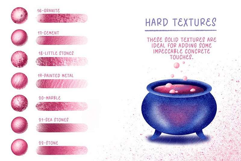 25个独特的阴影纹理Procreate笔刷 笔刷资源 sucaiwan.com