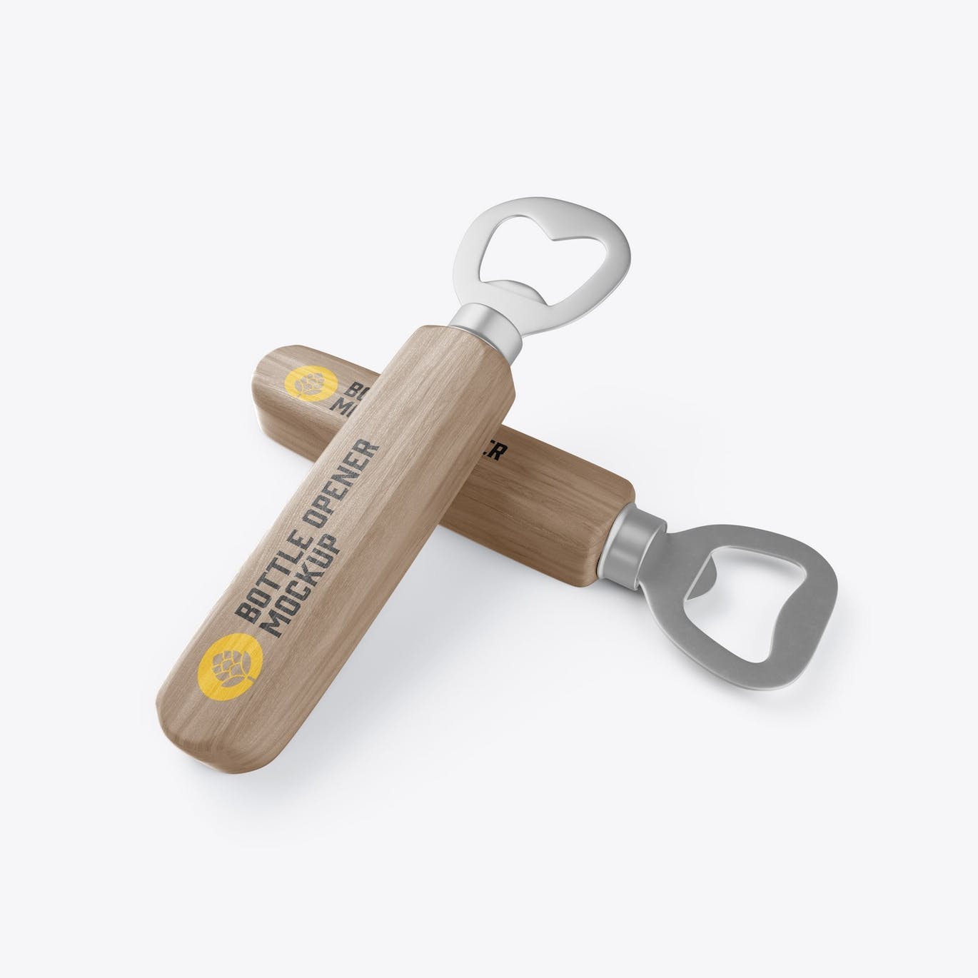 木手柄开瓶器包装设计样机 Wooden Opener Mockup 样机素材 sucaiwan.com