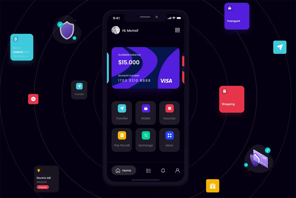 钱包App应用程序 UI 套件 APP UI sucaiwan.com