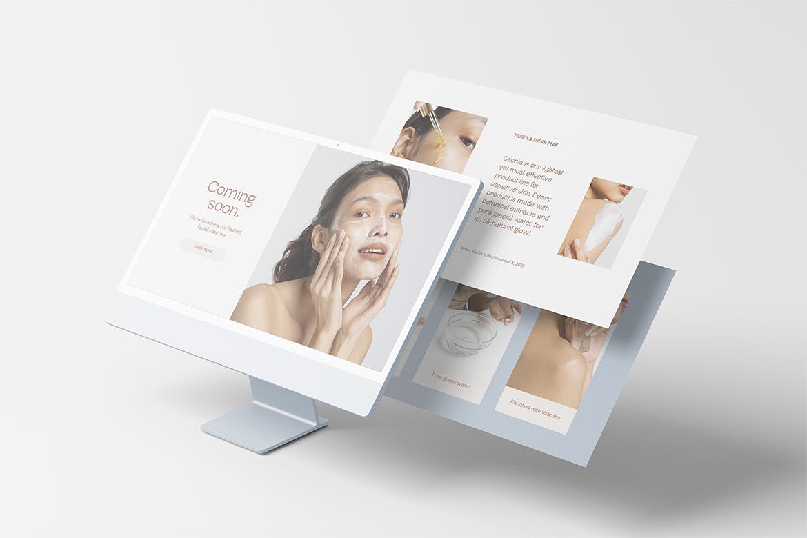 苹果台式电脑iMac屏幕样机 iMac Screen Mockup 样机素材 sucaiwan.com