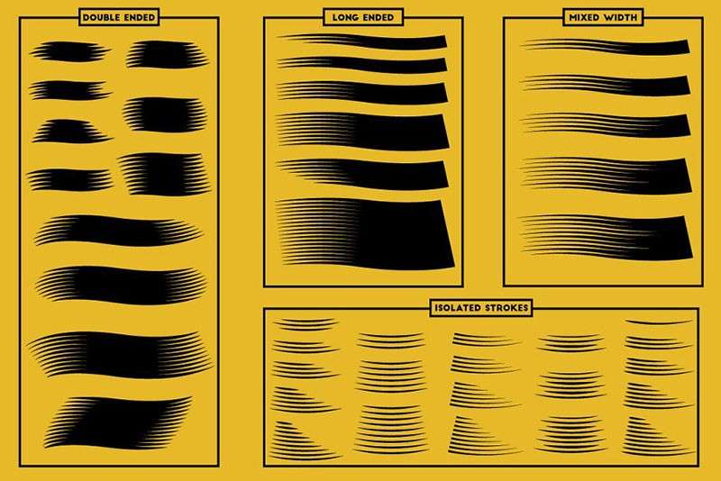 现代木刻版画AI笔刷 笔刷资源 sucaiwan.com
