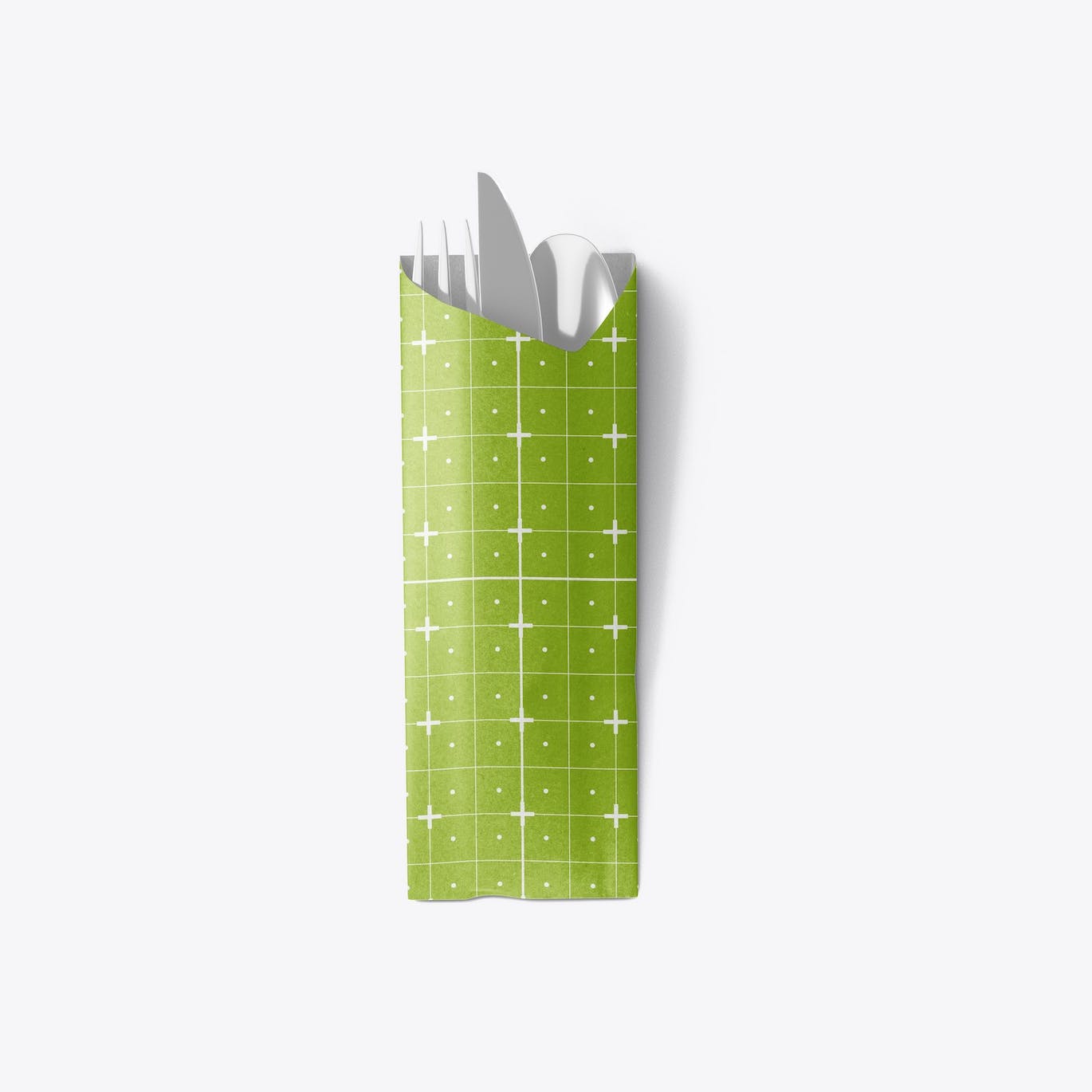 餐具套餐纸袋包装设计样机 Set Cutlery Holders Mockup 样机素材 sucaiwan.com