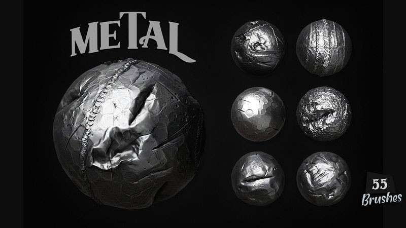 500+Blender建模雕刻笔刷 笔刷资源 sucaiwan.com