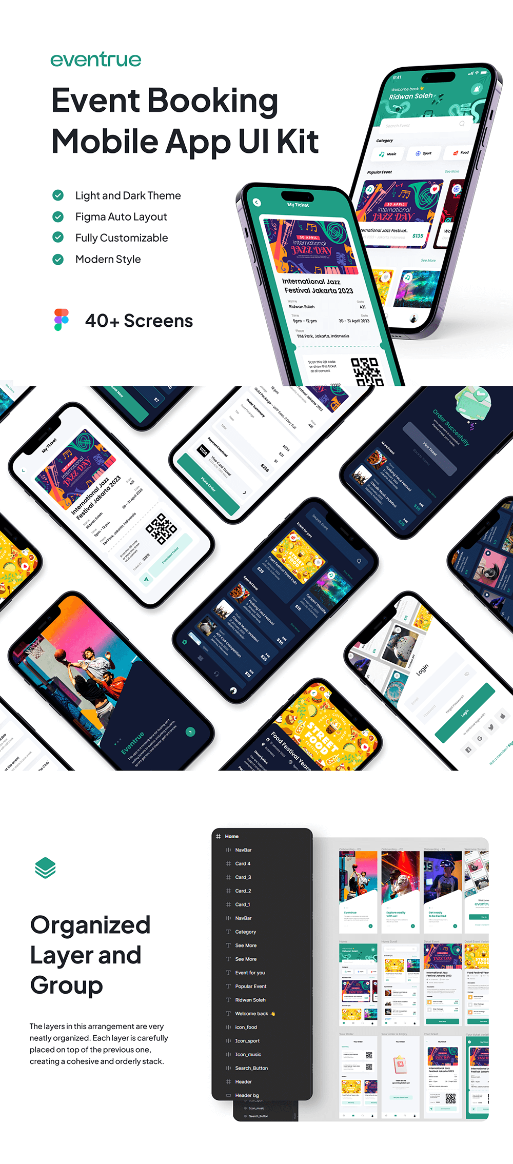 门票活动预订移动应用程序UI套件 APP UI sucaiwan.com
