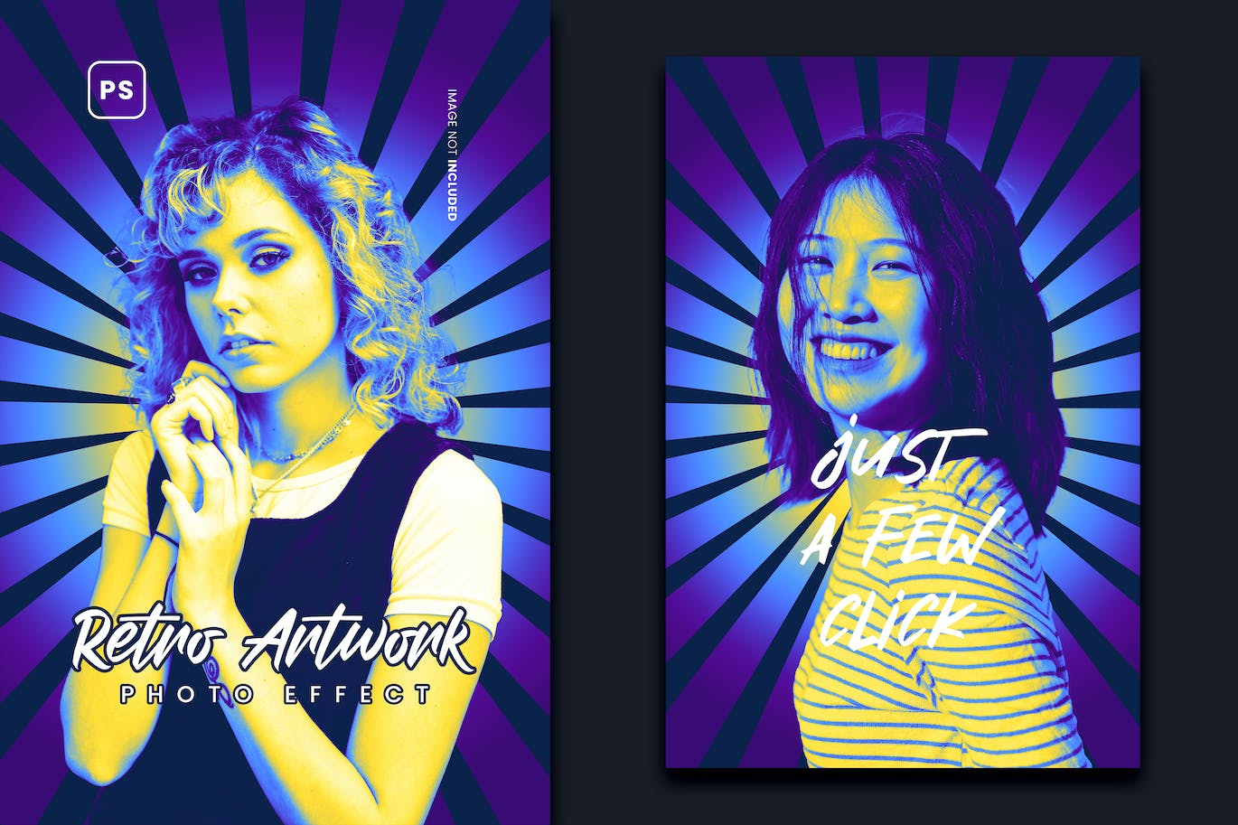 复古艺术照片特效PS图层样式 Retro Artwork Photo Effect 插件预设 sucaiwan.com