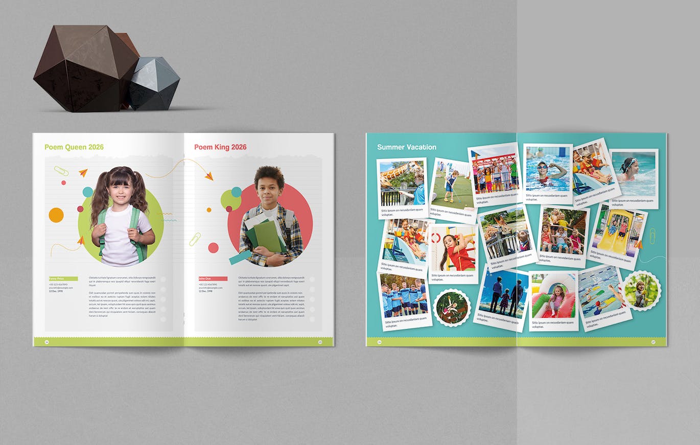 多彩创意的学校年鉴相册杂志模板 School Yearbook 设计素材 第2张-素材湾丨精选海外优质设计素材资源 多彩创意的学校年鉴相册杂志模板 School Yearbook 设计素材 sucaiwan.com