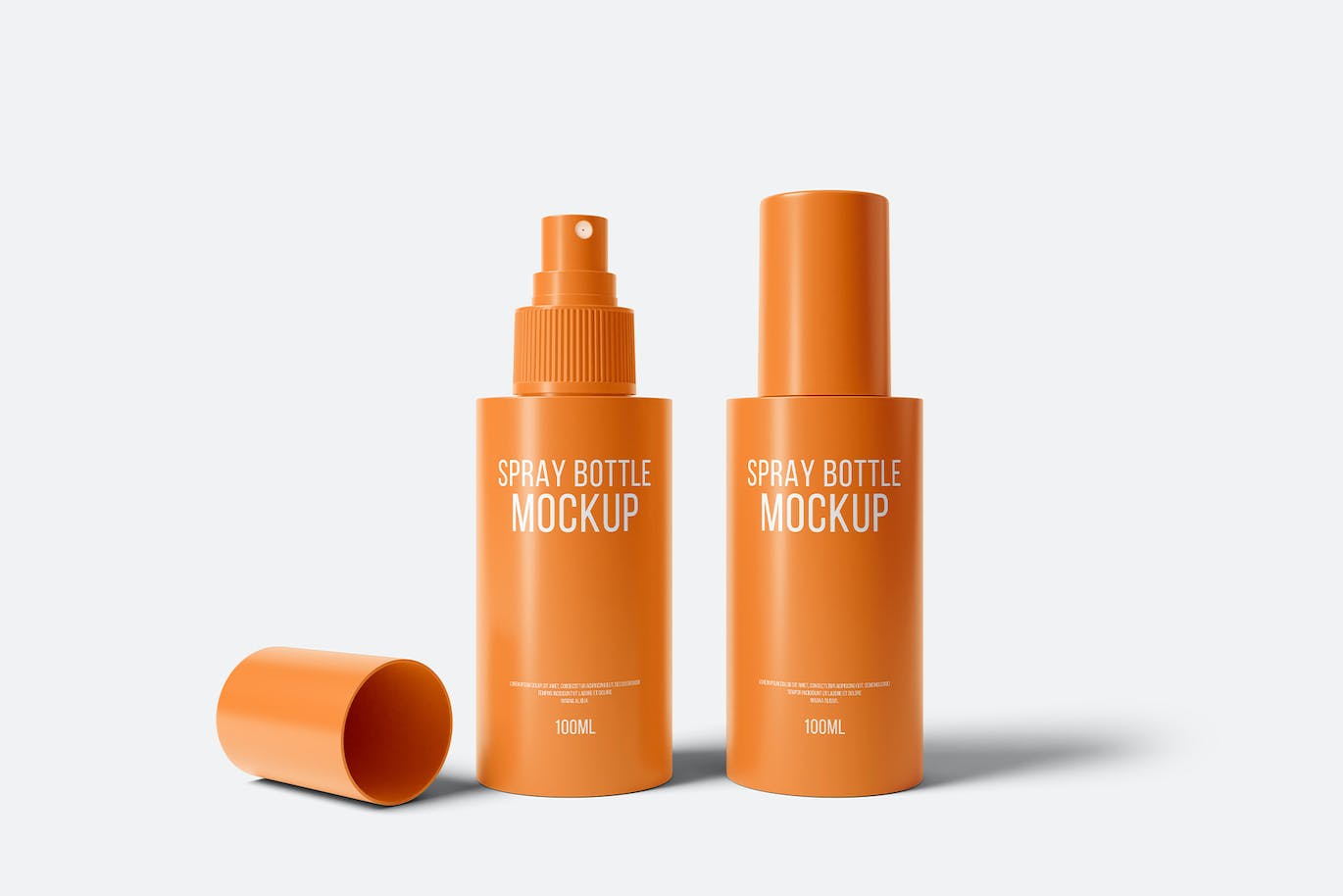100ml喷雾瓶包装设计样机v2 100ml Spray Bottle Mockup Vol.2 样机素材 sucaiwan.com