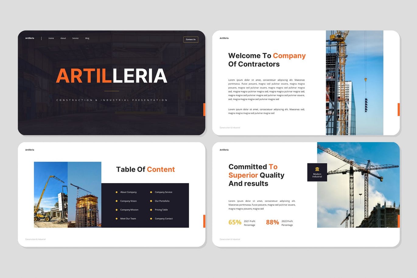 建筑和工业PowerPoint演示文稿模板 Artilleria – Construction Powerpoint Template 幻灯图表 第6张-素材湾丨精选海外优质设计素材资源 建筑和工业PowerPoint演示文稿模板 Artilleria – Construction Powerpoint Template 幻灯图表 sucaiwan.com