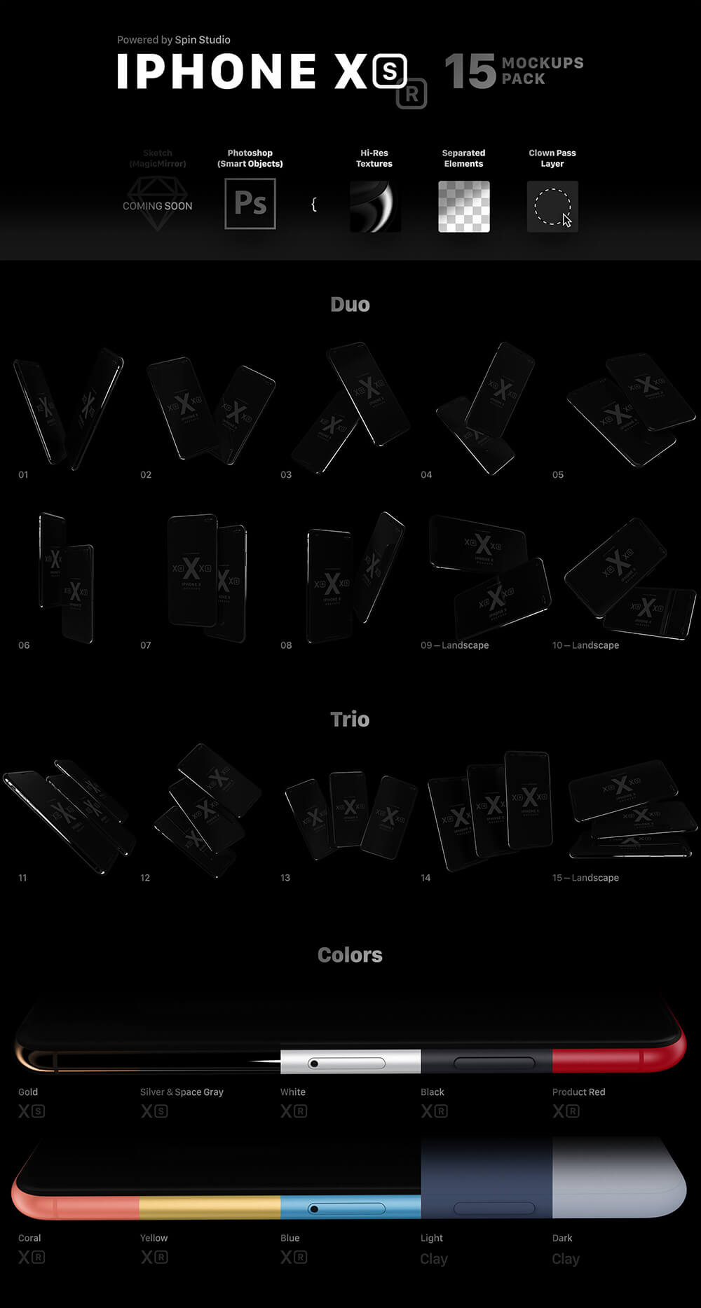iPhone XS/XR苹果手机样机 样机素材 sucaiwan.com