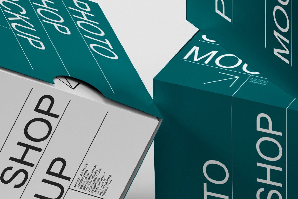 抽拉式纸盒包装设计样机 Paper Box Mockup 样机素材 sucaiwan.com