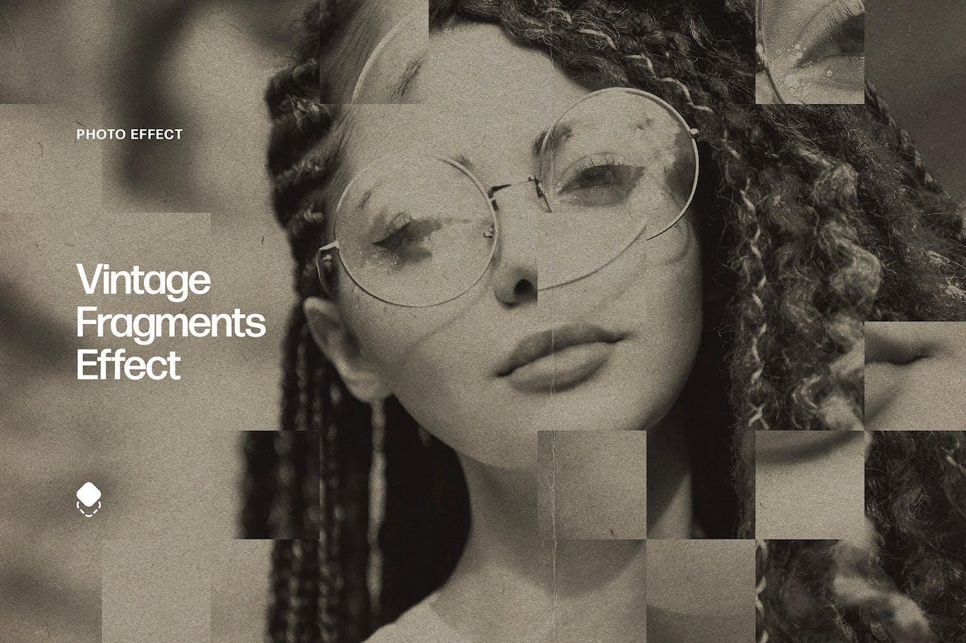 复古碎片照片特效PS图层样式 Vintage Fragments Photo Effect 插件预设 sucaiwan.com