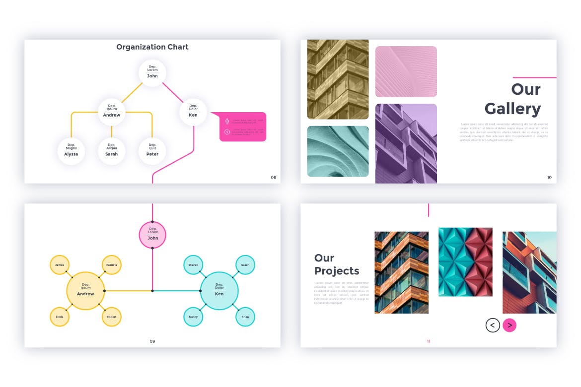 数据图表动画演示PPT模板 Futurist For Powerpoint 幻灯图表 sucaiwan.com