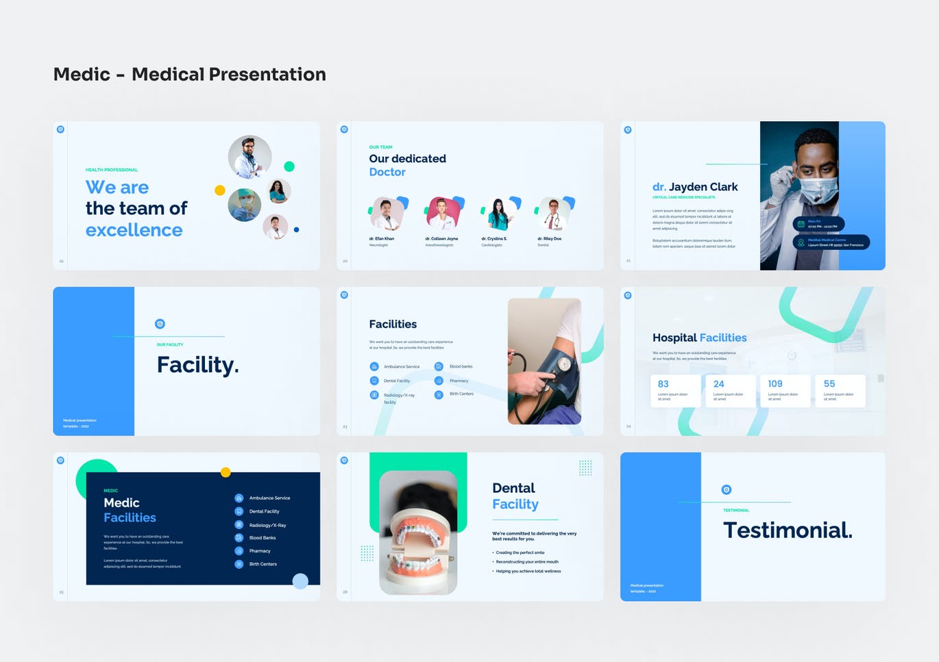 医疗诊所PPT创意模板 Medic – Medical PowerPoint Presentation 幻灯图表 sucaiwan.com