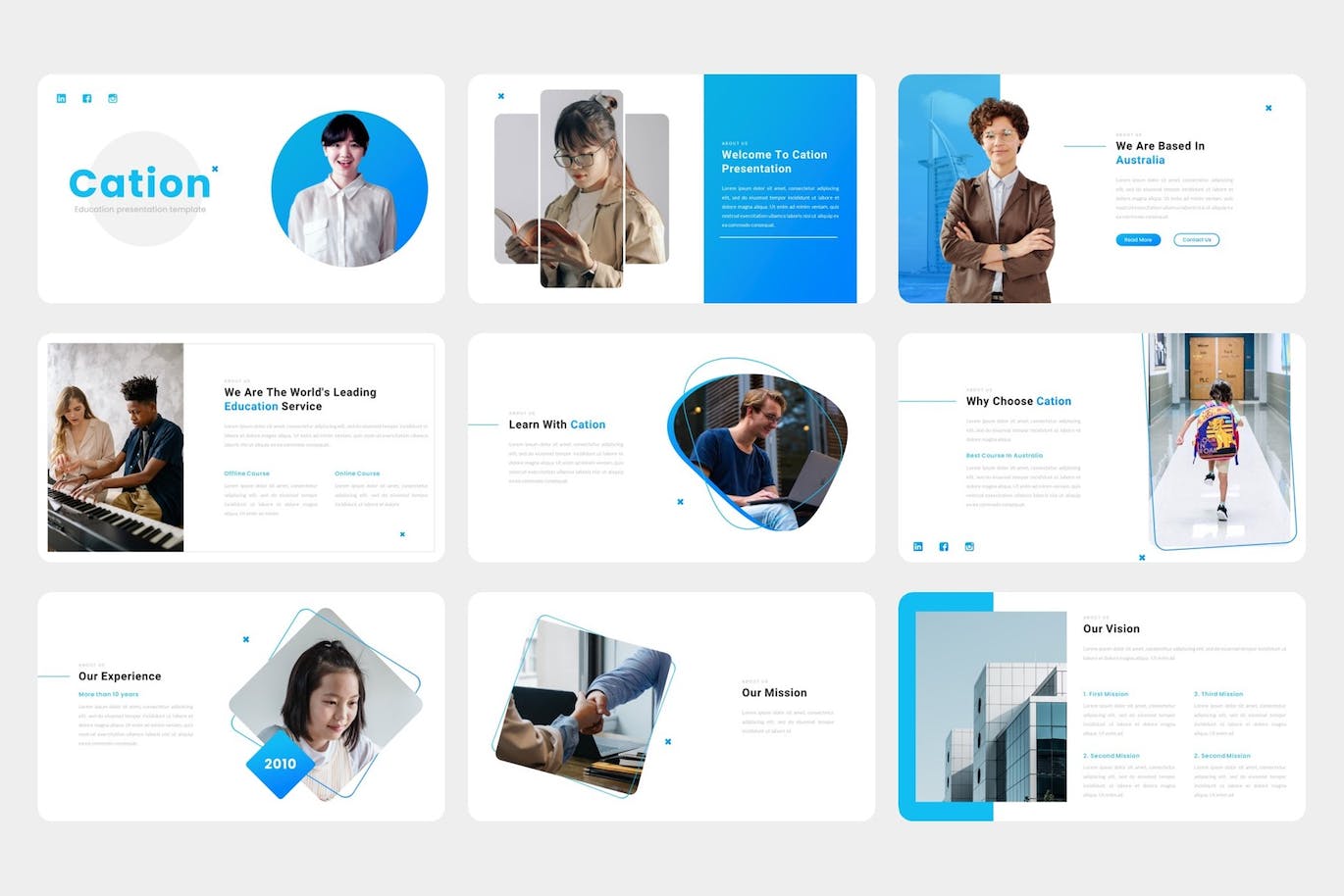 学校教育演示PPT模板 Cation – Education School PowerPoint Template 幻灯图表 第5张-素材湾丨精选海外优质设计素材资源 学校教育演示PPT模板 Cation – Education School PowerPoint Template 幻灯图表 sucaiwan.com