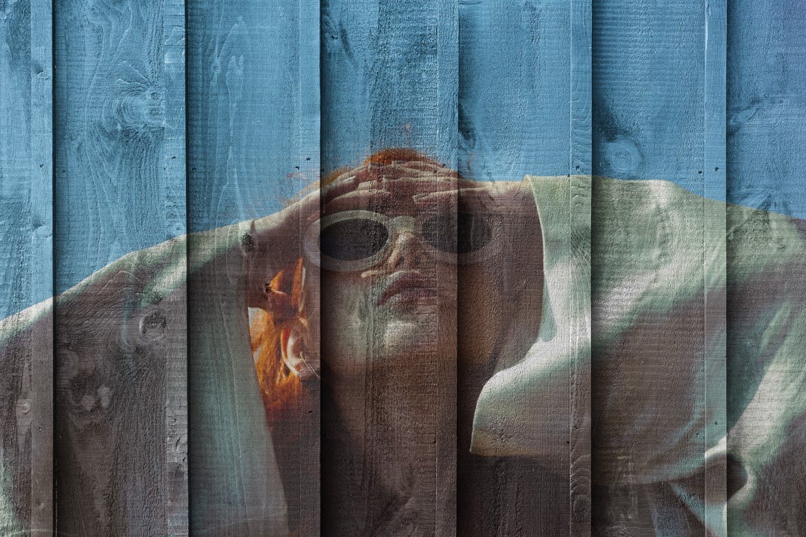 木板绘画照片特效PS图层样式 Painting on Wood Photo Effect 插件预设 sucaiwan.com