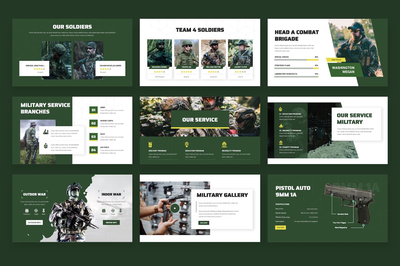军事教育和训练Powerpoint模板 ARMORY – Military Education Powerpoint Template 幻灯图表 第2张-素材湾丨精选海外优质设计素材资源 军事教育和训练Powerpoint模板 ARMORY – Military Education Powerpoint Template 幻灯图表 sucaiwan.com