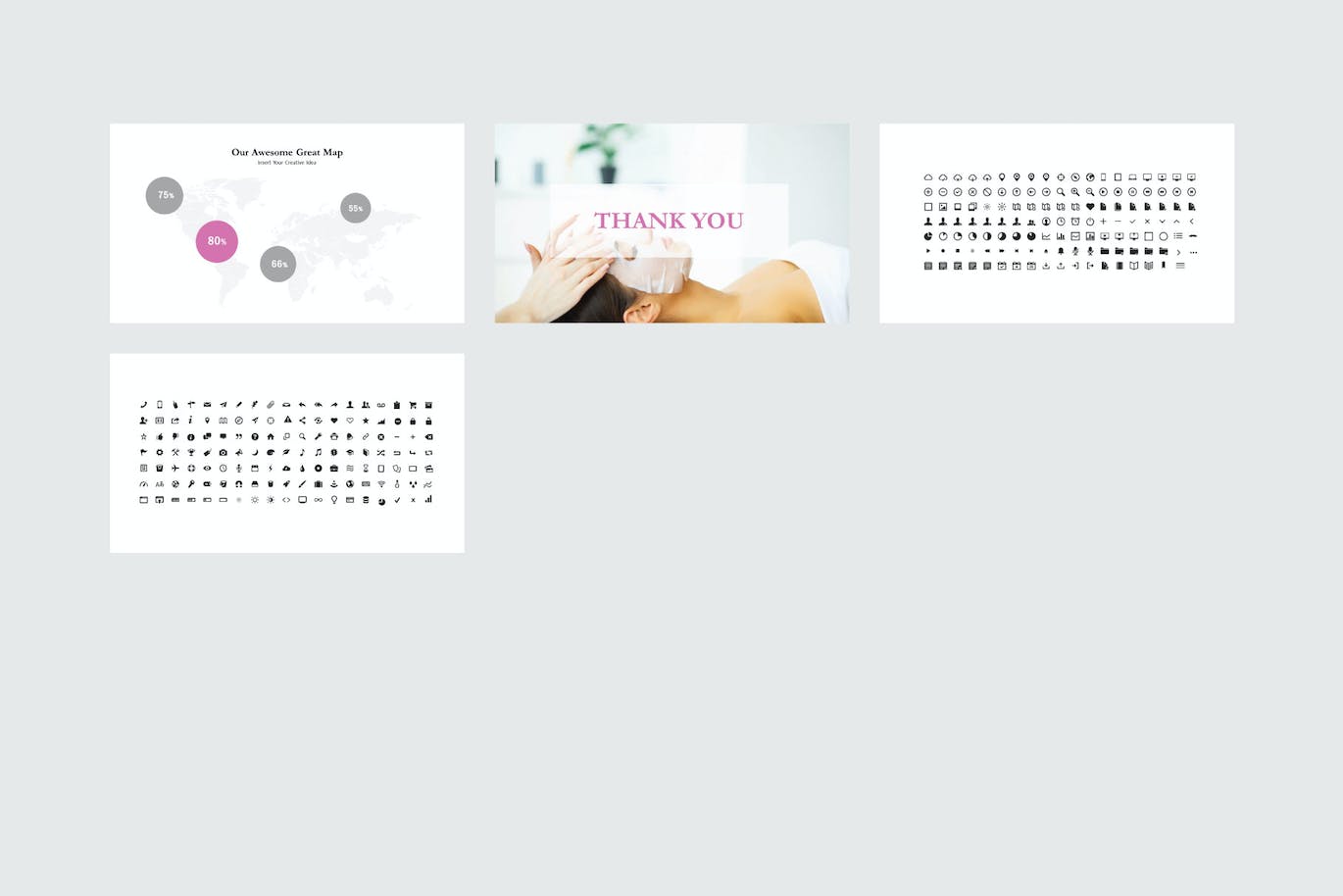 美容护理业务PPT素材 Beauty Care – PowerPoint Template 幻灯图表 sucaiwan.com