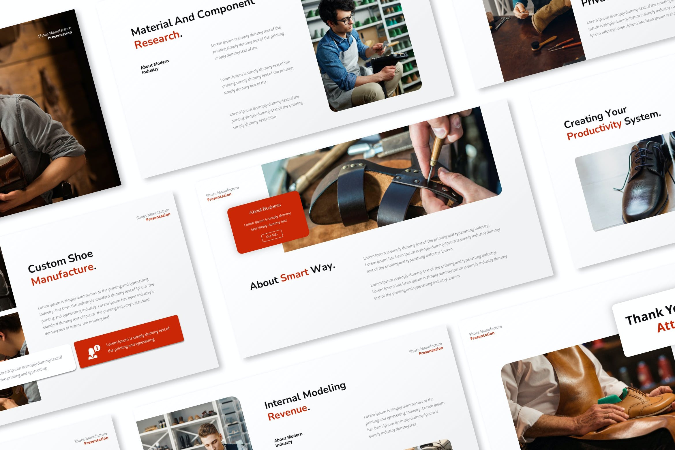 鞋类制造业PPT模板下载 Shoes Manufacturing Powerpoint Template 幻灯图表 sucaiwan.com